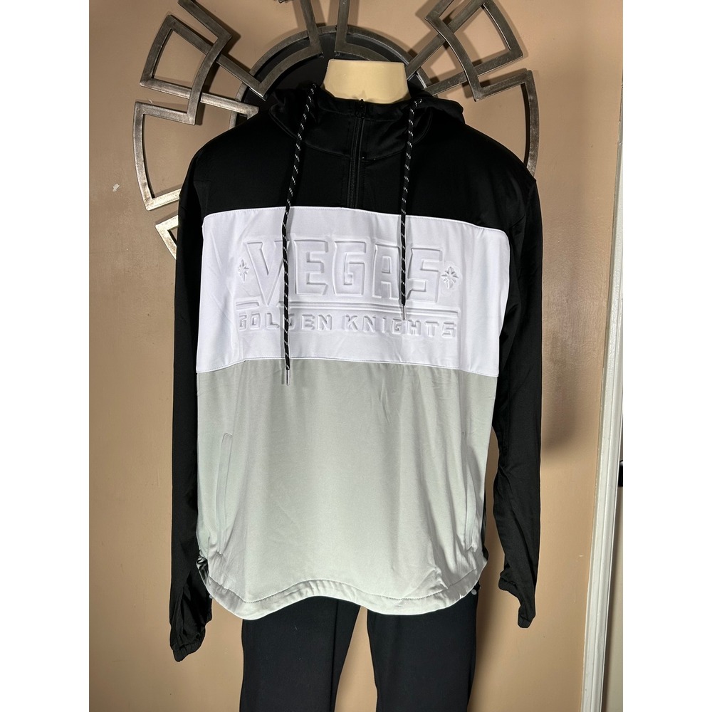 Vegas Golden Knights Colorblock Pullover Hoodie Jacket 2XL Black‎ White Gray